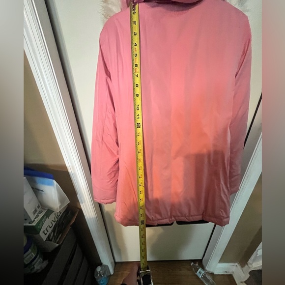 Gap Hooded Down Winter Jacket Pink Sz Medium - Picture 9 of 16